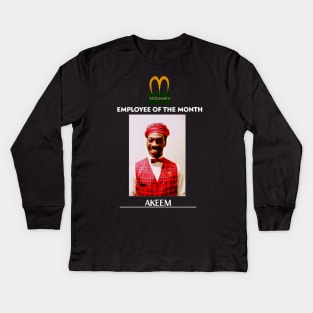 Employee of the Month Prince Akeem Kids Long Sleeve T-Shirt